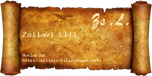 Zsilavi Lili névjegykártya